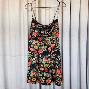 Urban Outfitters black floral strappy mini dress size M/Medium